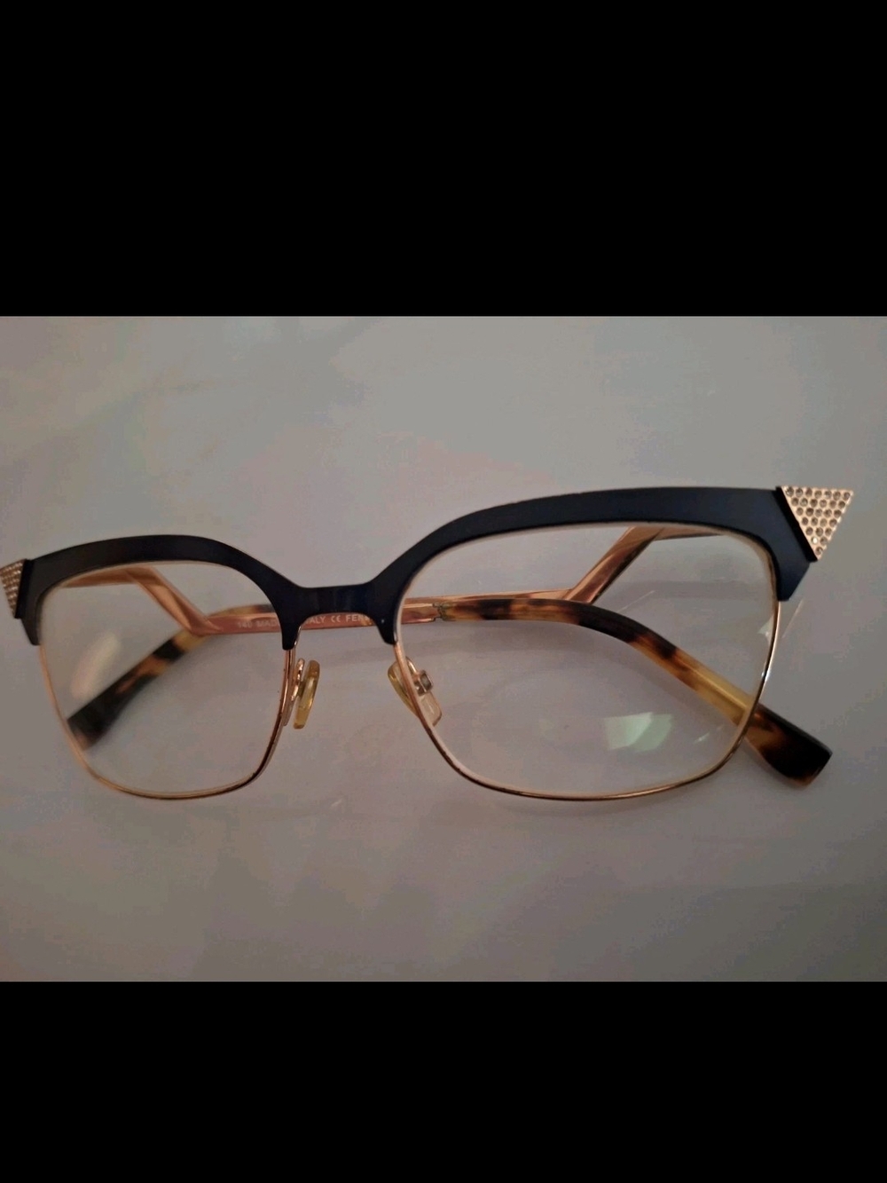 Fendi FF 0061 705 Eyeglasses Frames 54-16-140 Italy Glamour Art Deco Designer - Picture 7 of 7